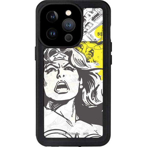 DC Comics Wonder Woman Vintage Comic Art iPhone 15 Pro Waterproof Case
